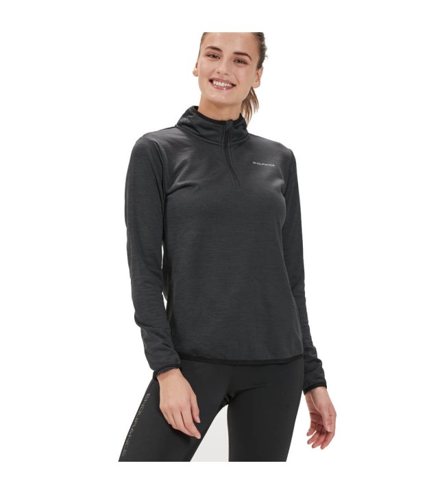 Endurance Vironic Women's Waffle Melange Midlayer, Black