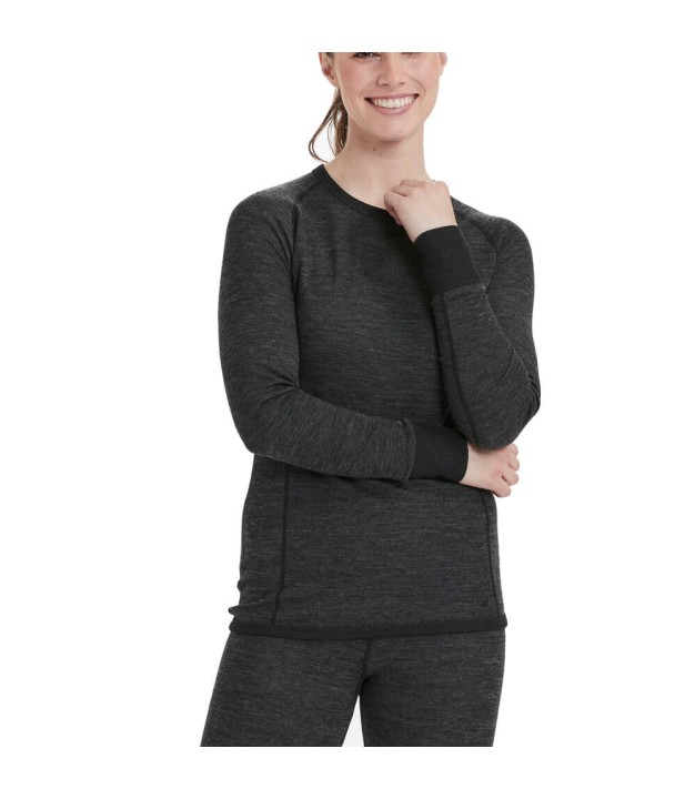 Endurance Whistler Brandi Women's Merino Baselayer Top, Grey