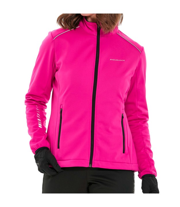 Endurance Zora Women's XCS Softshell Jacket, Cherry