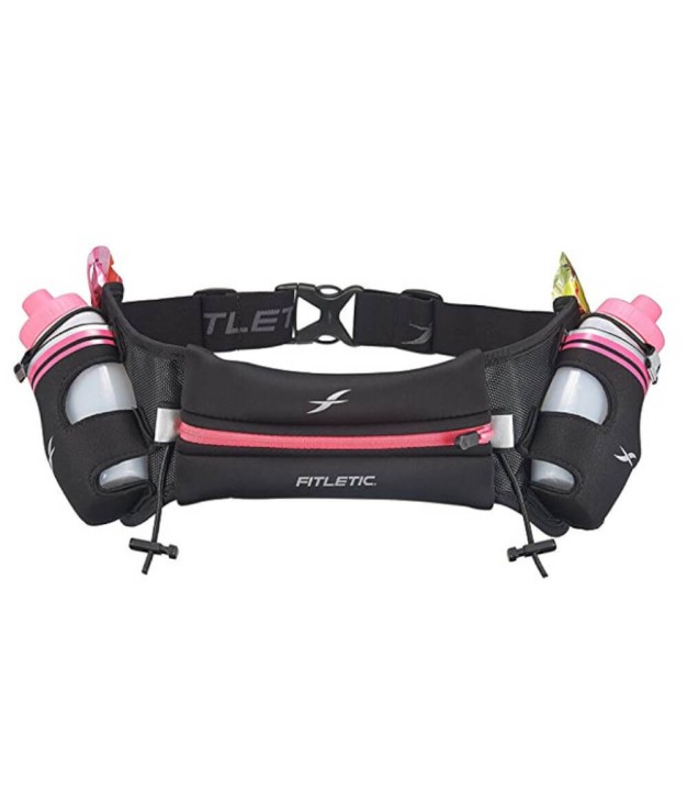 Fitletic Hydration Belt 350ml, Black/Pink