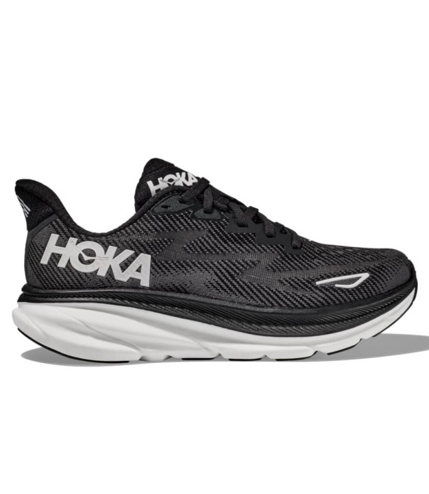 Hoka Clifton 9 Men's, Black/White