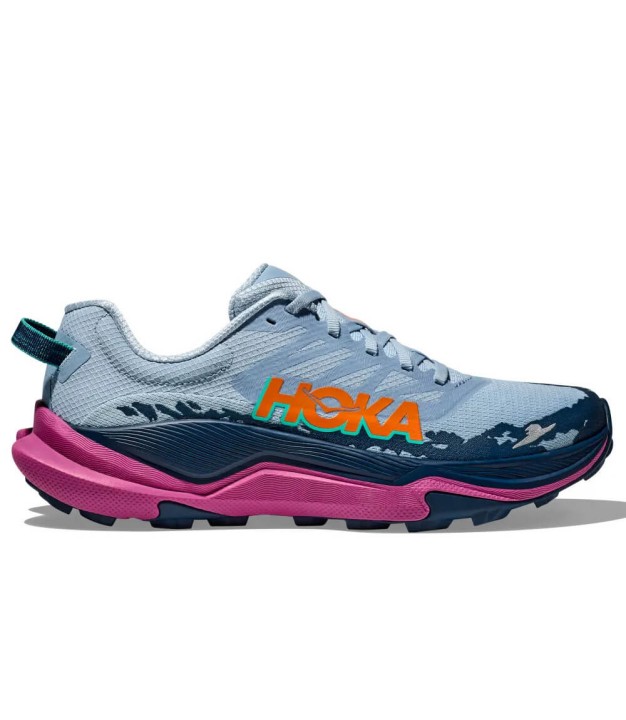 Hoka Torrent 4 Women's Trail Shoes, Drizzle/Fuchsia