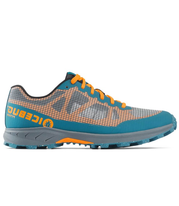 Icebug Pytho6 Men's RB9X Shoes, Petroleum/Orange