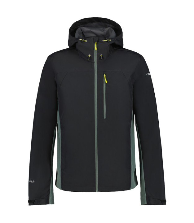 Icepeak Buckley Men's Softshell Jacket, Black/Grey