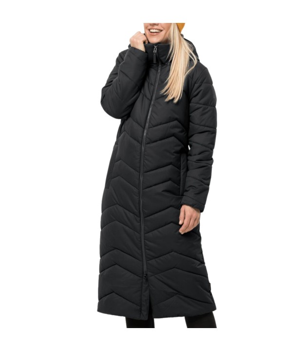 Jack Wolfskin Kyoto Long Women's Quilted Coat, Black