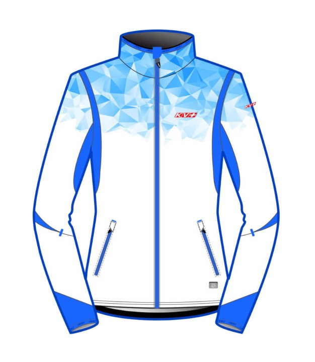KV+ Tornado Women's XC Ski Jacket, Blue/White