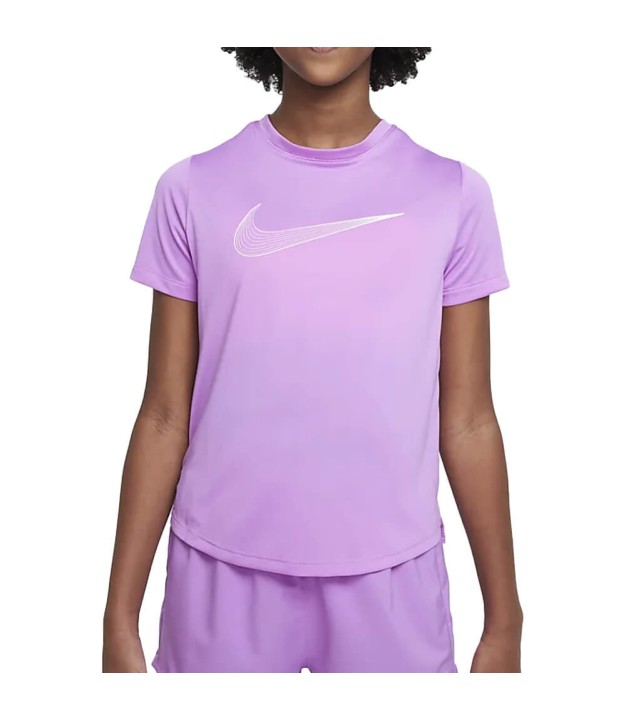 Nike Dri-FIT One Girls SS Training Top, Rush Fuchsia/White