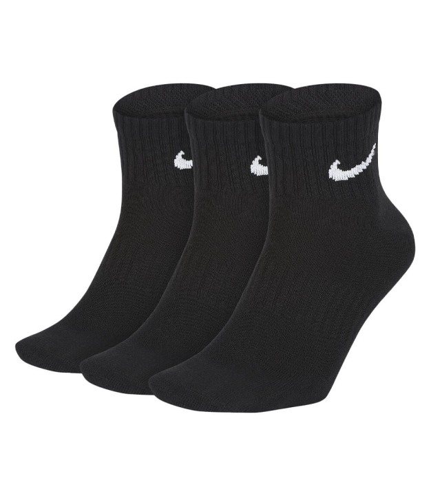 Nike Everyday Lightweight Training Ankle Socks, 3 Pairs, Black