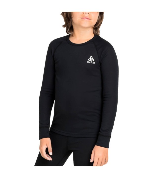Odlo Active Warm Eco Kids LS Base Layer Top, Black