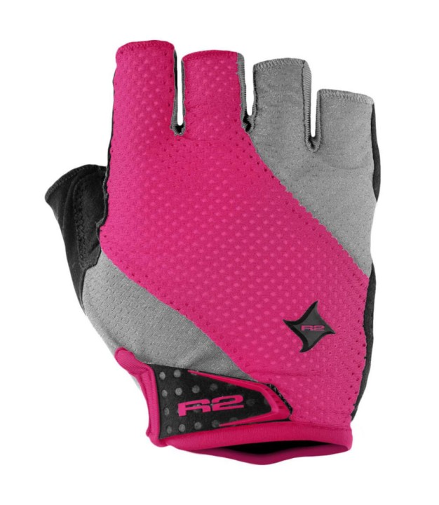 R2 Ribbon Womans Bike Gloves, Pink/Grey
