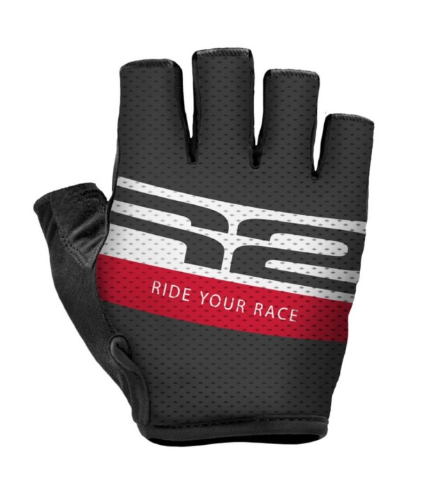 R2 Ride Bike Gloves, Black/White/Red