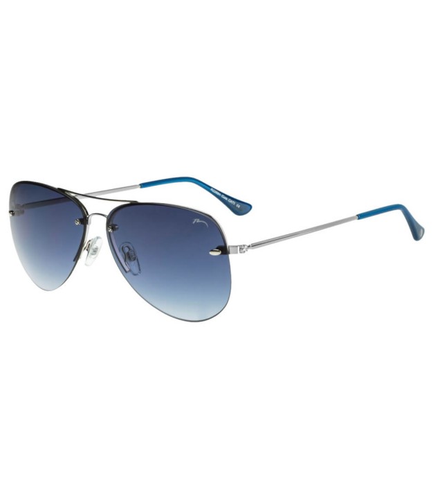 Relax Cure Womans Sunglasses, Shiny Silver/Blue