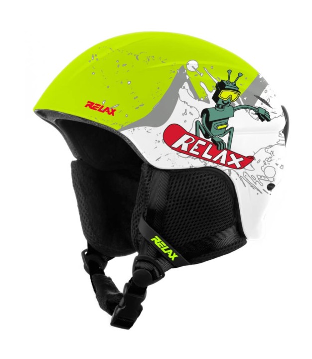 Relax Twister Kids Ski Helmet, Matt Neon Yellow/White