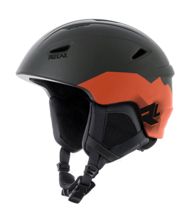 Relax Wild Women's Ski Helmet, Matt Black/Orange