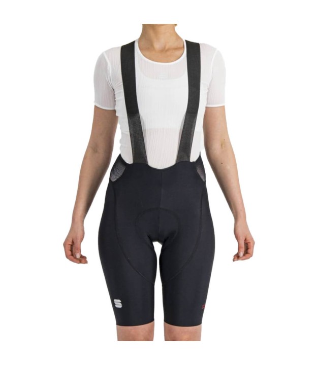 Sportful Classic Women's Bibshorts, Black Pompelmo