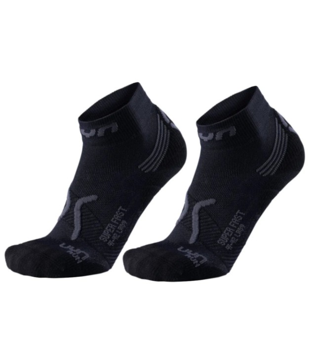UYN Run Super Fast Women's Socks, Black/Anthracite
