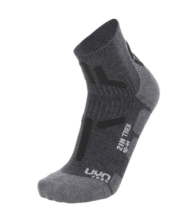 UYN Trekking 2in Low Cut Men's Socks, Grey/Anthracite