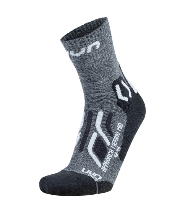 UYN Trekking Approach Merino Mid Men's Socks, Anthracite/Black