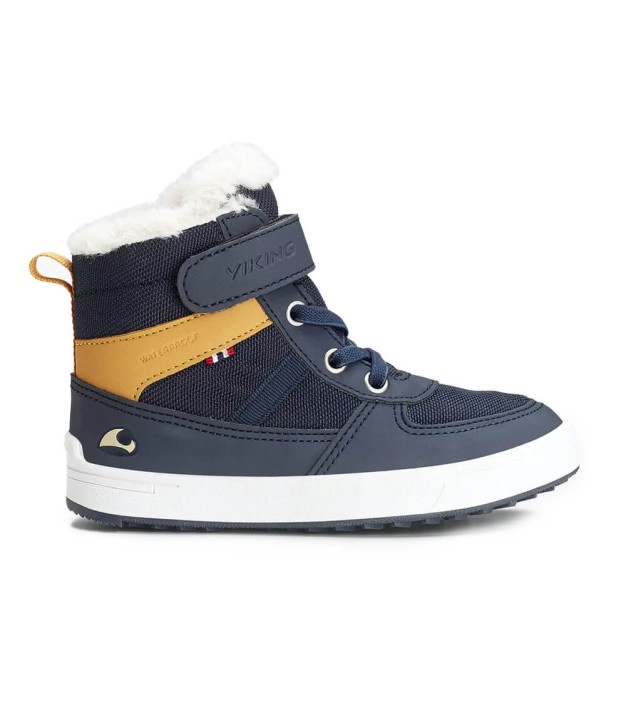 Viking Lukas Waterproof Kid's Boots, Navy/Honey