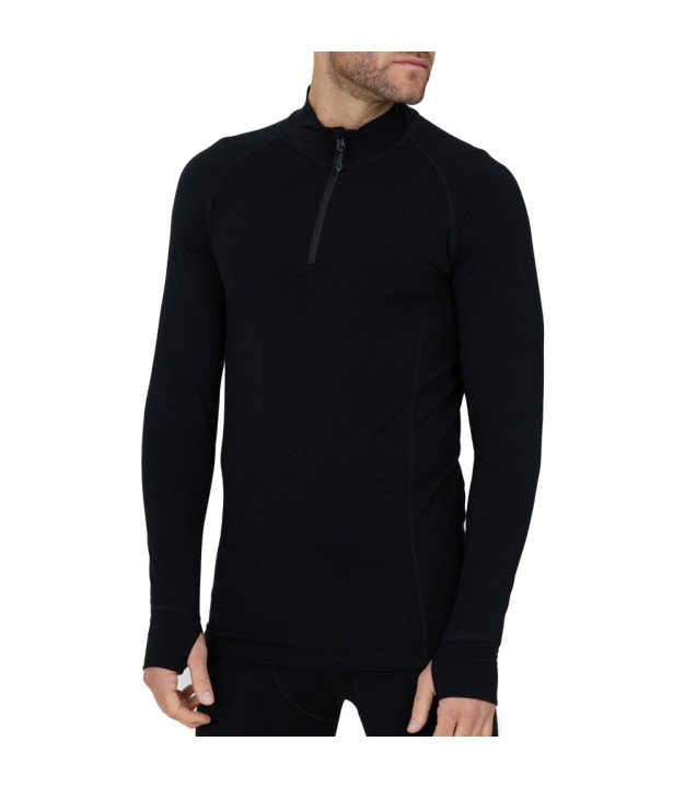 Whistler Bosco Men's Wool Baselayer Top, Black