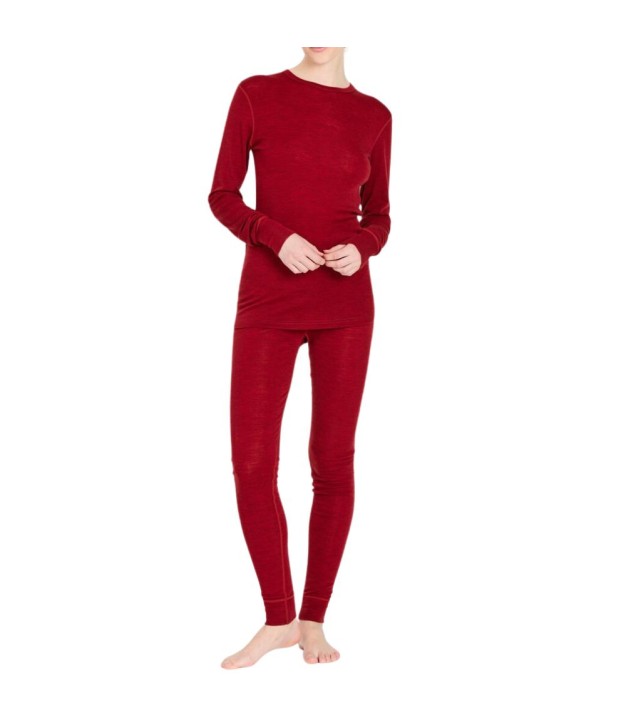 Whistler Cerro Women's Merino Wool Baselayer Pants, Dried Tomato