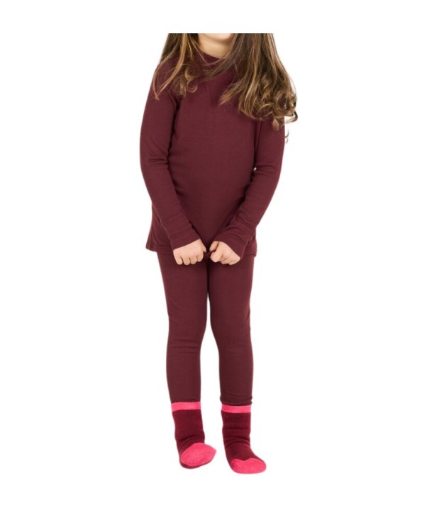 ZigZag Panda Ski Underwear Kids Set, Tawny Port